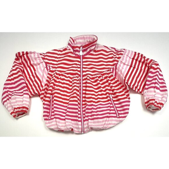 HUNTER Target Girls Kids SMALL 6/6x Red Stripe Full-Zip WINDBREAKER Jacket EUC - Picture 1 of 8
